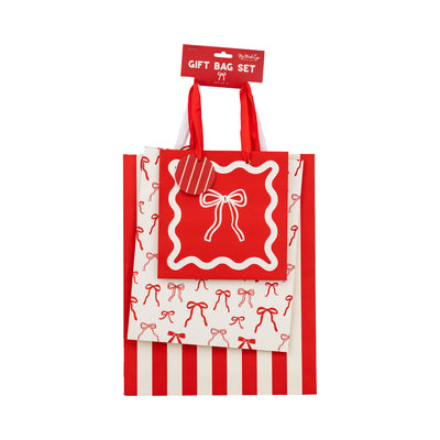 PLGBS233 - Christmas Bows Gift Bag Set