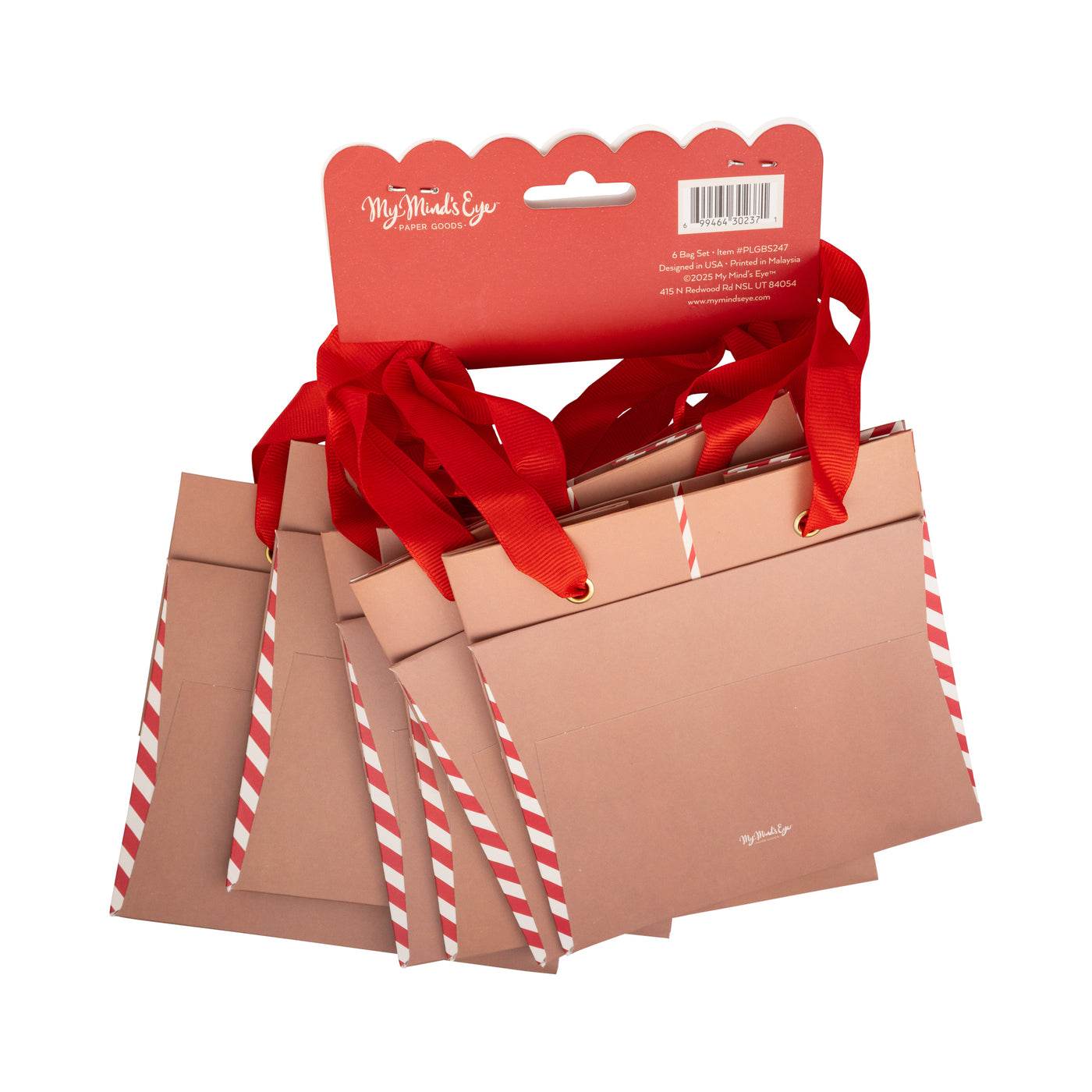 PLGBS247 - Red Bow Gift Bag Set