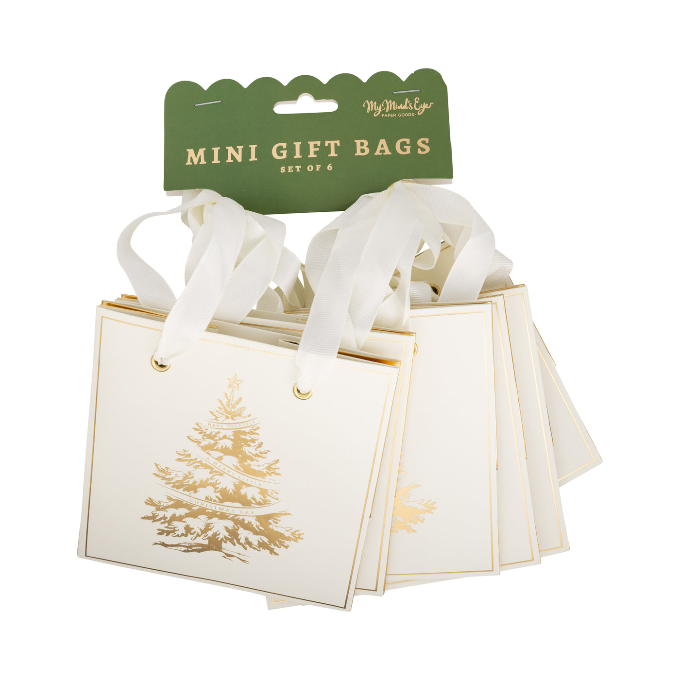 PLGBS263 - Gold Tree Gift Bag Set