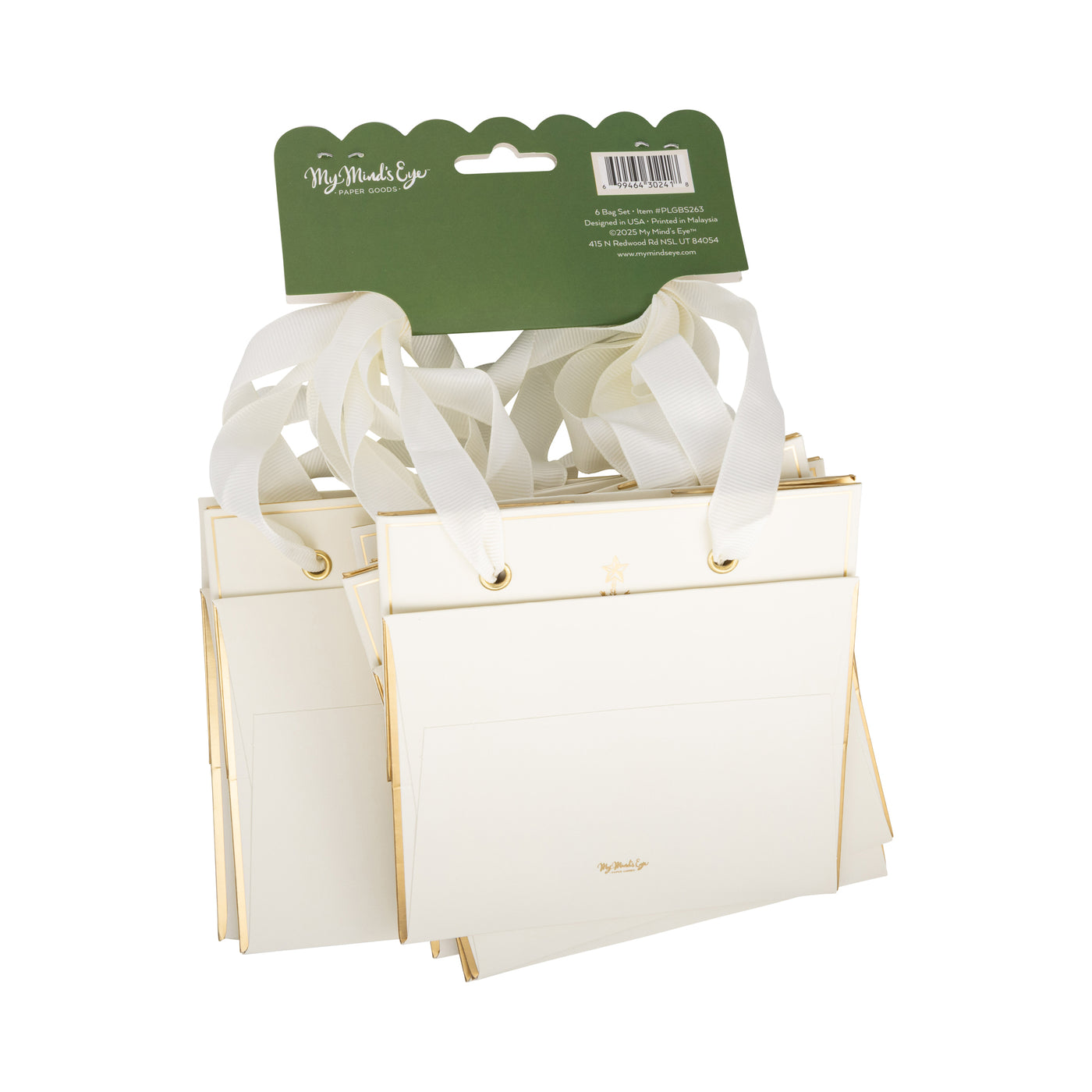PLGBS263 - Gold Tree Gift Bag Set