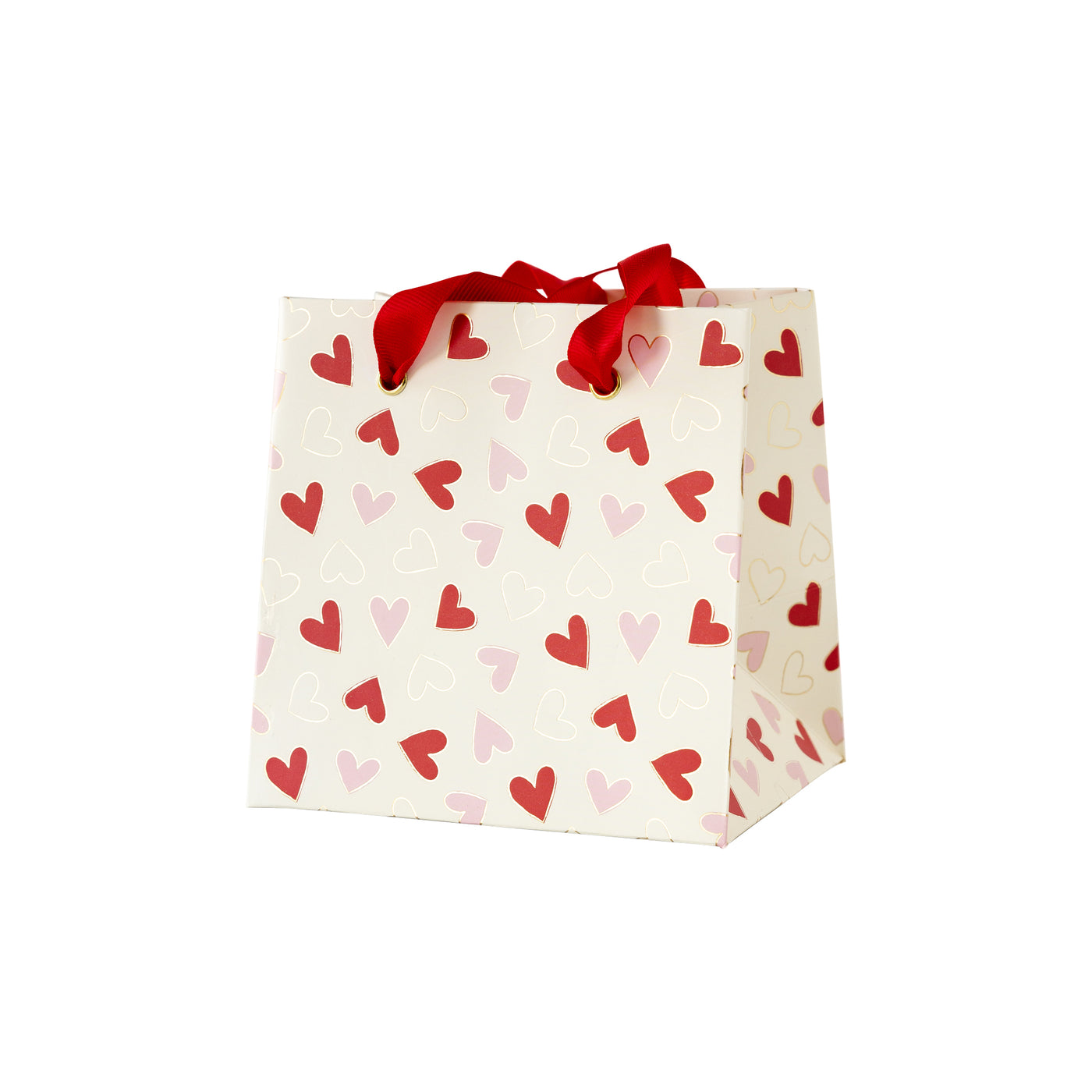 PLGBS69 - Gold Outline Hearts Gift Bag Set