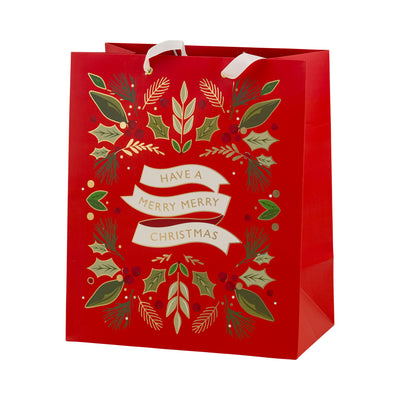 PLGBS93 - Red Merry Christmas Gift Bag Set