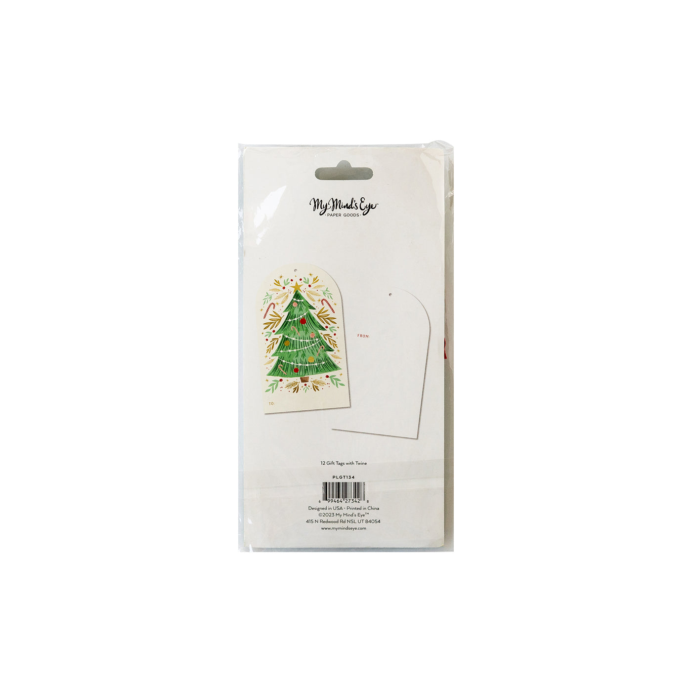 PLGT134 - Golden Christmas Tree Over-sized Tags