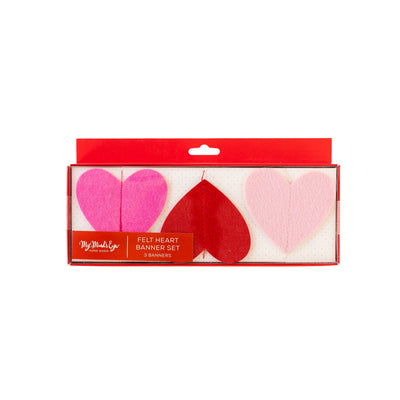 PLHB113 -  Felt Heart Triple Banner Set