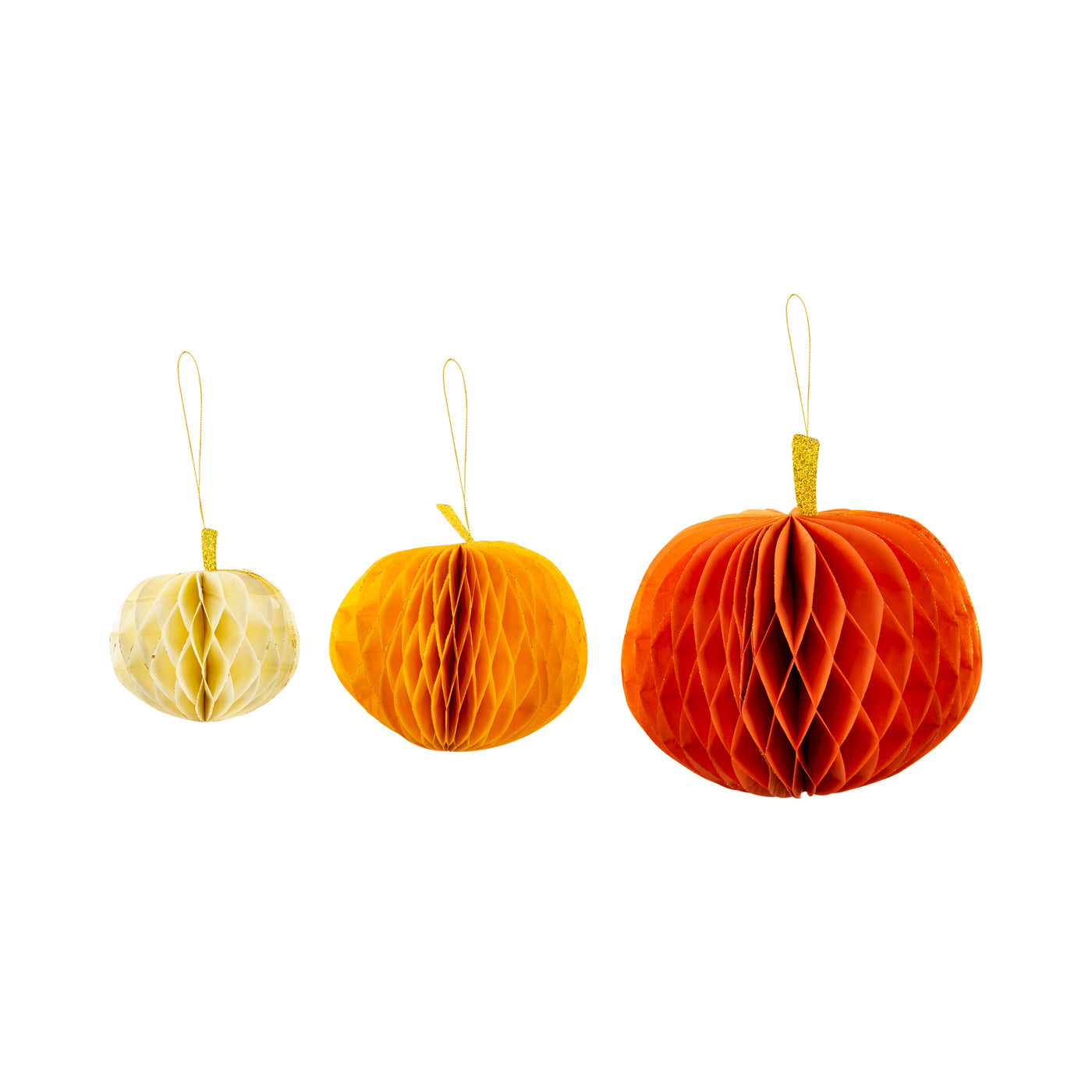 PLHB162 - Honeycomb Pumpkins with Glitter