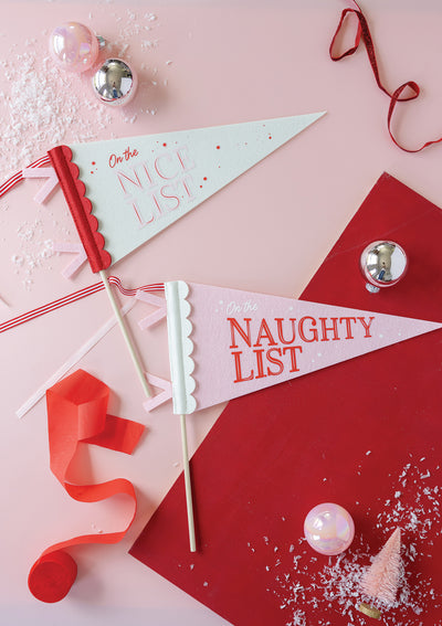 PLHB169 - Naughty Nice Felt Pennant Banners