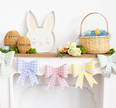 PLHB199 - Gingham Bow Banner