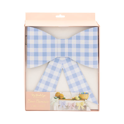 PLHB199 - Gingham Bow Banner