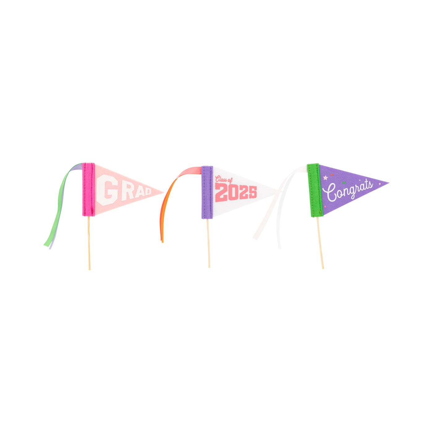 PLHB247 - Pink Graduation Felt Pennant Banner Set