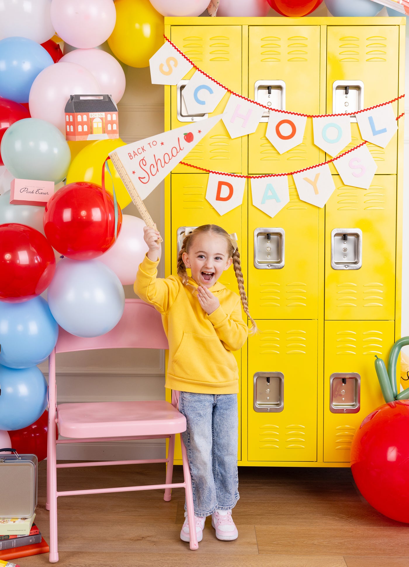 PLHB266 - Back to School Ruler Felt Pennant Banner