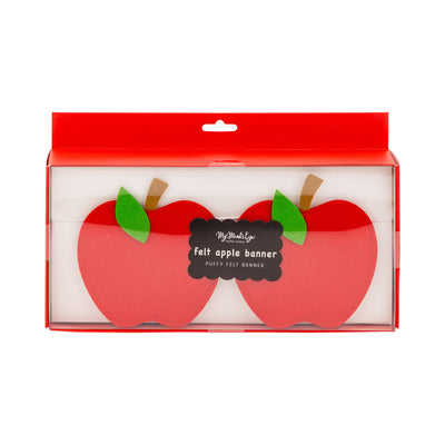 PLHB273 - Puffy Felt Apple Banner