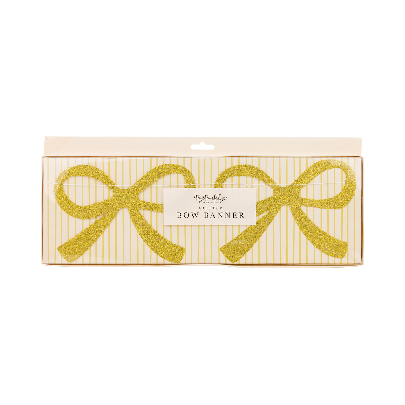 PLHB337 - Chunky Champagne Glitter Bow Banner