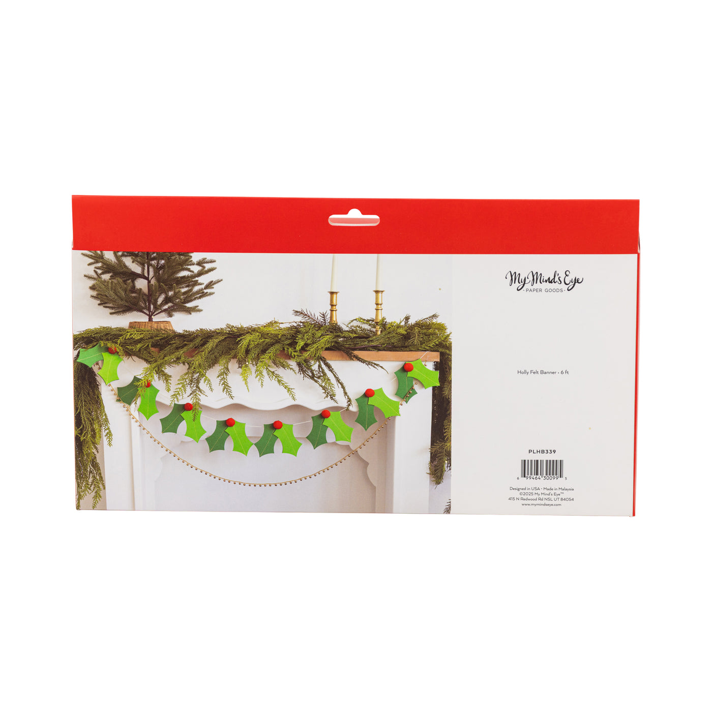 PLHB339 - Holly Felt Banner