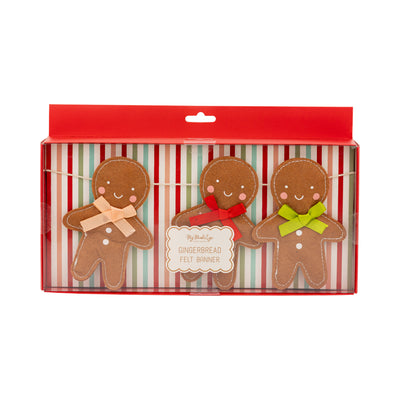 PLHB345 - Puffy Felt Gingerbread Man Banner