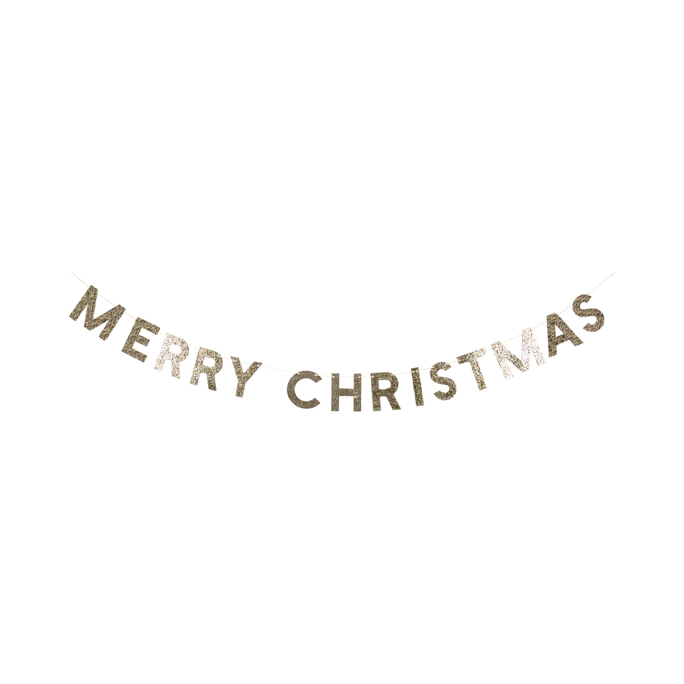 PLHB355 - Chunky Gold Glitter Merry Christmas Banner