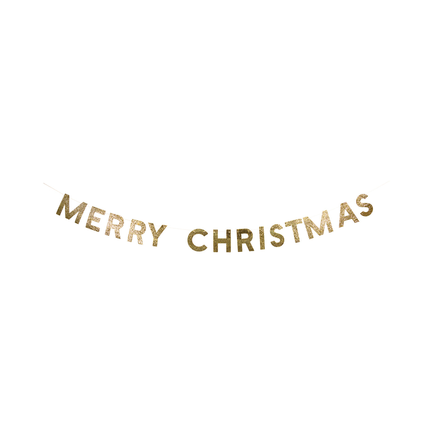 PLHB355 - Chunky Gold Glitter Merry Christmas Banner