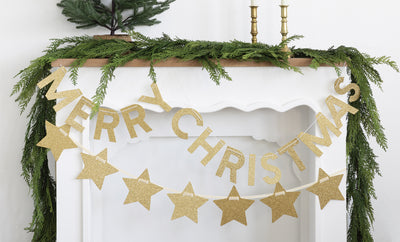 PLHB374 - Chunky Gold Glitter Star Banner