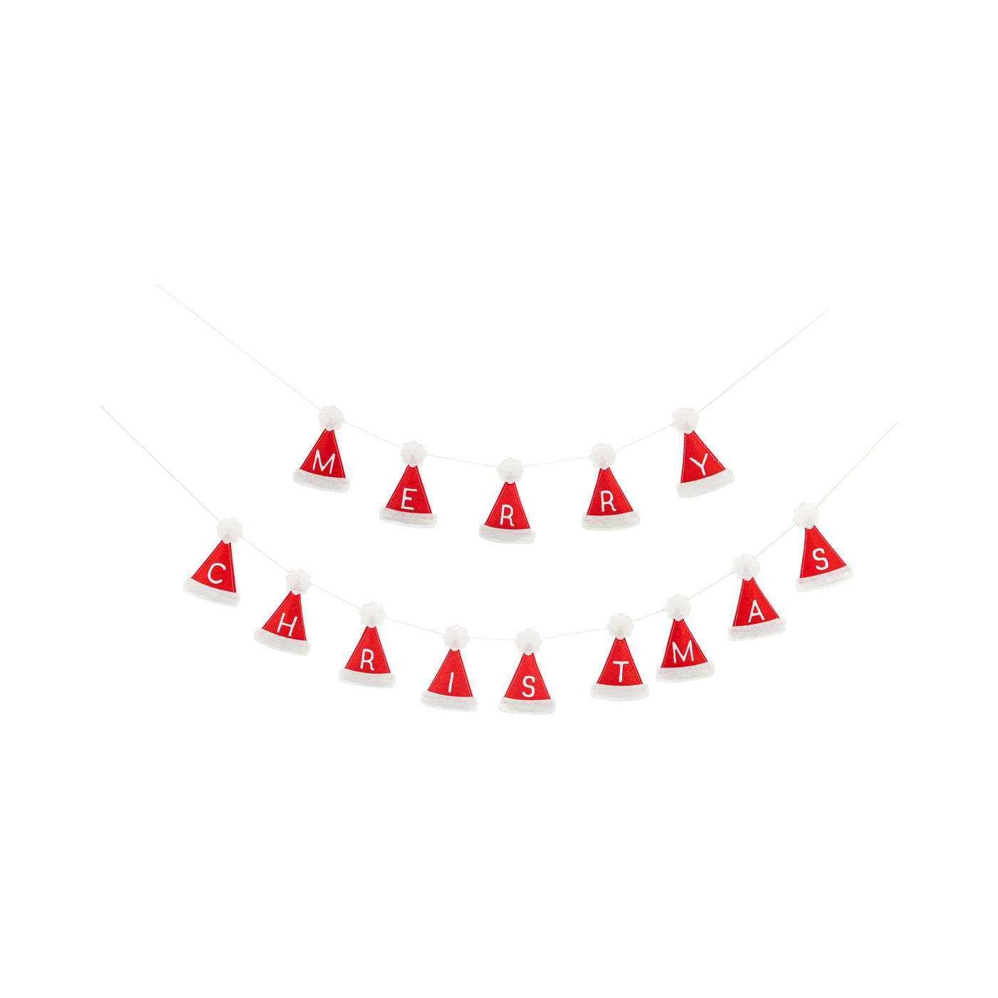 PLHB356 - Puffy Felt Santa Hat Banner
