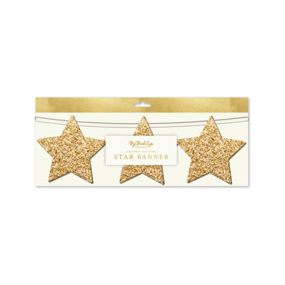 PLHB374 - Chunky Gold Glitter Star Banner