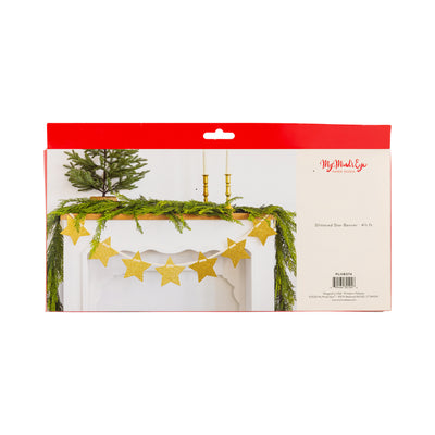 PLHB374 - Chunky Gold Glitter Star Banner