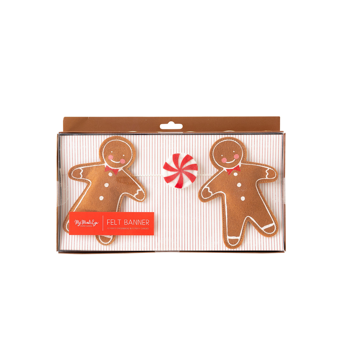 PLHB89 - Puffy Felt Gingerbread and Candy Banner
