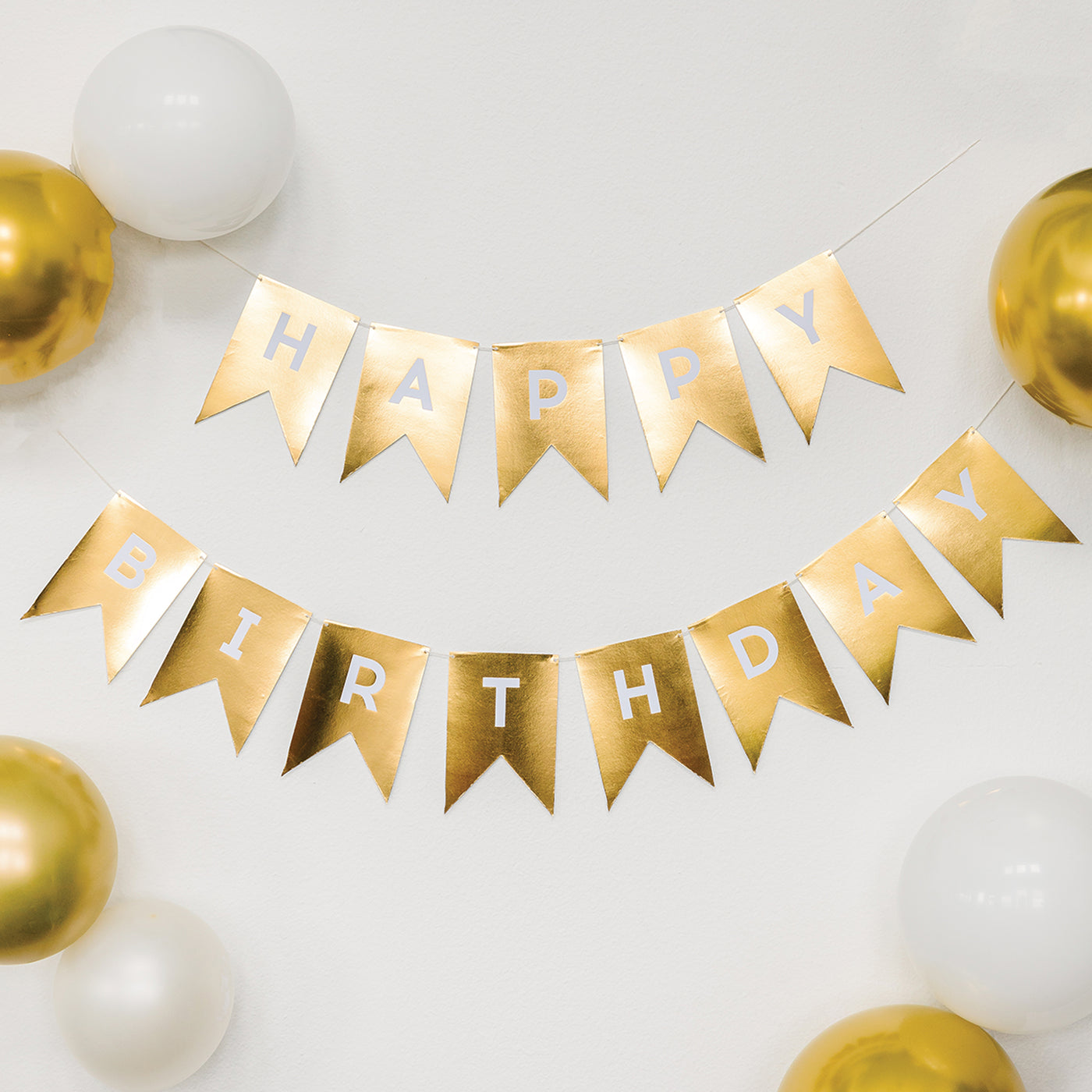 PLHBD02 - Gold Foil "HAPPY BIRTHDAY" Word Banner