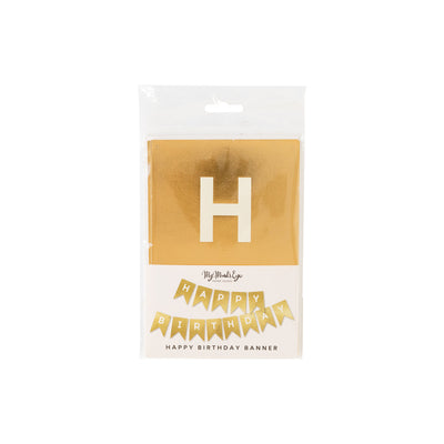 PLHBD02 - Gold Foil "HAPPY BIRTHDAY" Word Banner