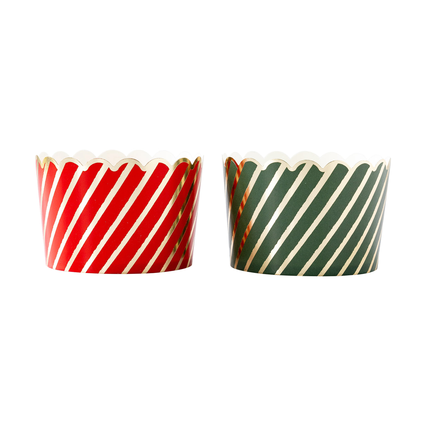 PLJC1434 - Gold Foil Diagonal Stripe Jumbo Food Cups (40 pcs)