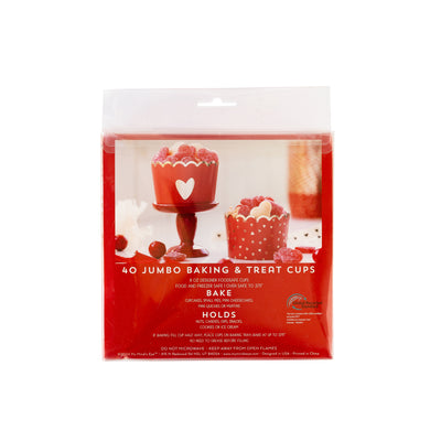 PLJC1510 - JUMBO Gold Foil Centered Heart Baking/Food Cups