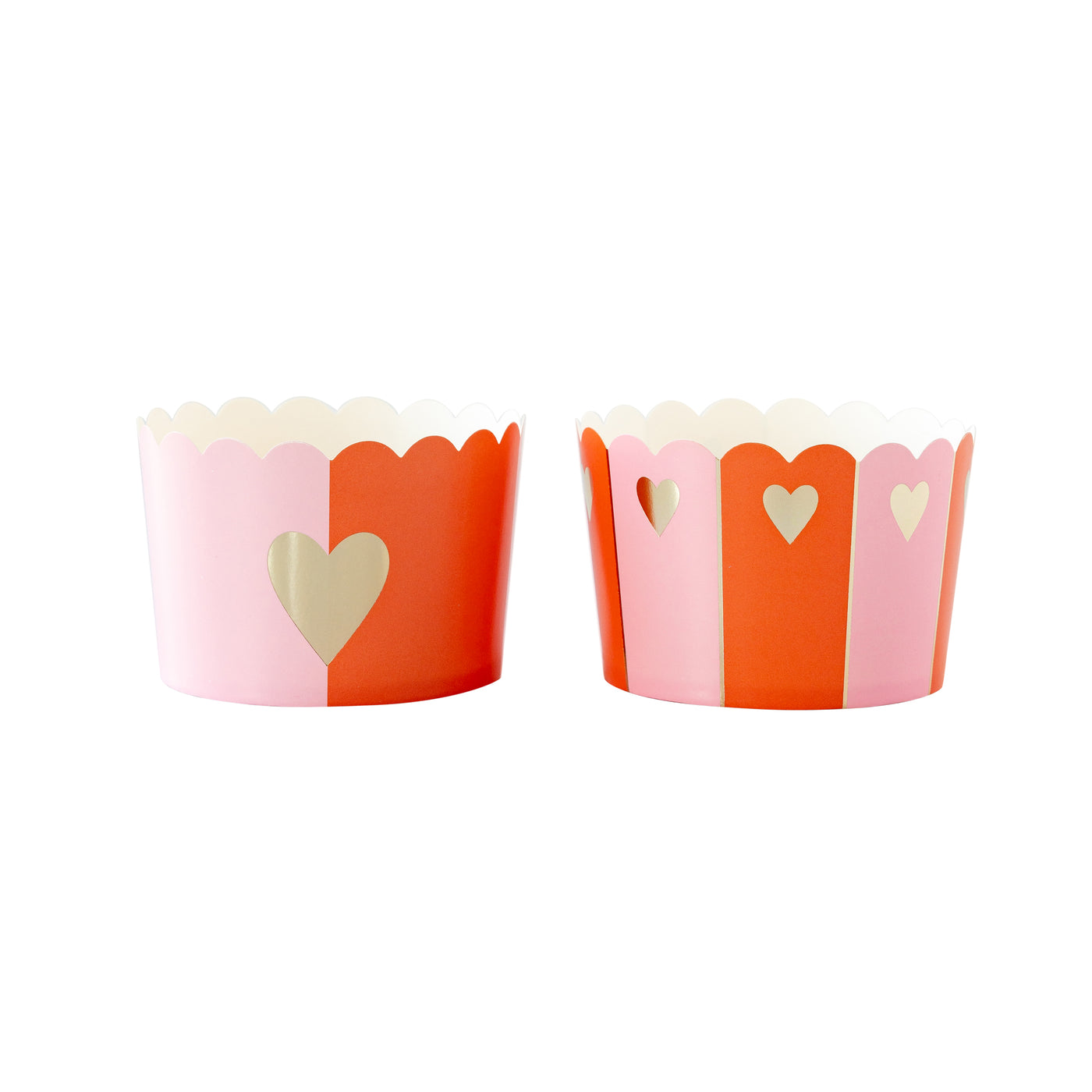 PLJC1518 - JUMBO Gold Half Heart Baking/Food Cups
