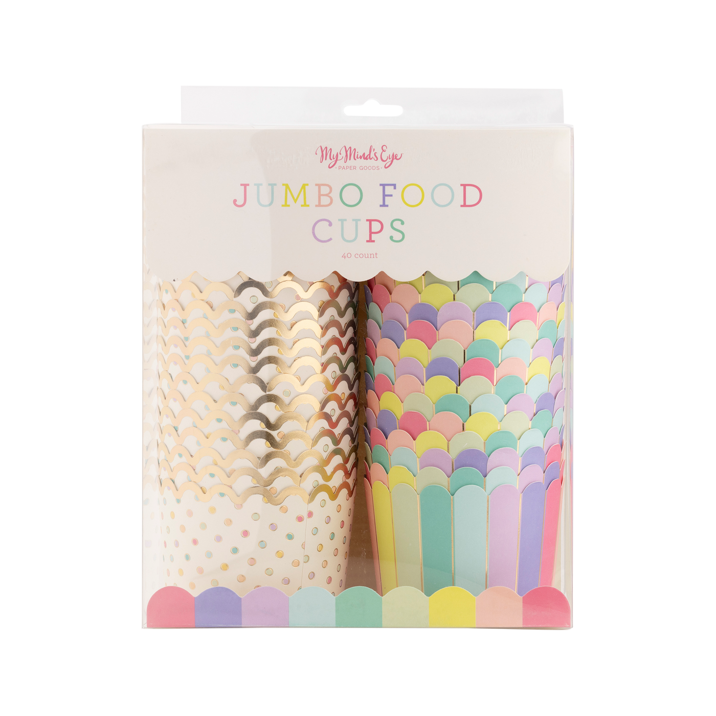 PLJC1607 - JUMBO Gold Foil Dots and Stripes (40ct)