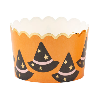 PLJC1775 - JUMBO Foil Witch Hats and Stars 8 oz Baking Cups (40 ct - 8oz)