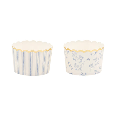 PLJC2037 - JUMBO Foiled Pembroke Floral Stripe Baking Cup