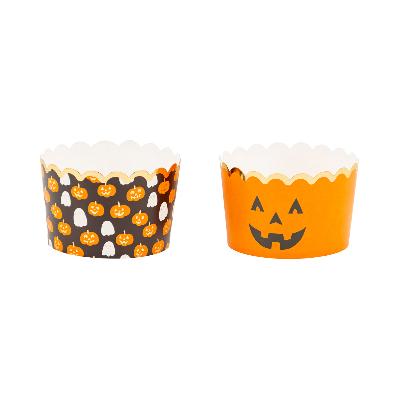 PLJC2144 - JUMBO Foiled Scattered Pumpkins 8 oz Baking Cups
