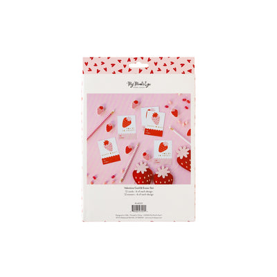 PLKC37 -  Strawberries and Hearts Valentine's Cards