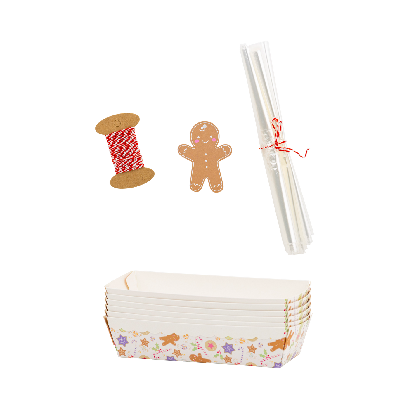 PLLP107 - Foil Gingerbread Cookies Loaf Pan Set