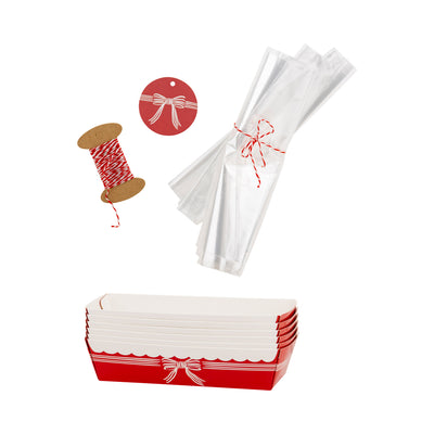 PLLP120 - Red Bow Loaf Pan Set