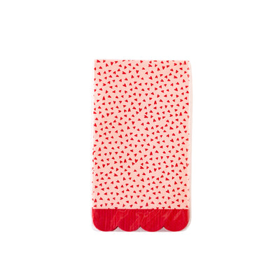 PLNP105 - Hearts Fringe Scallop Guest Towel