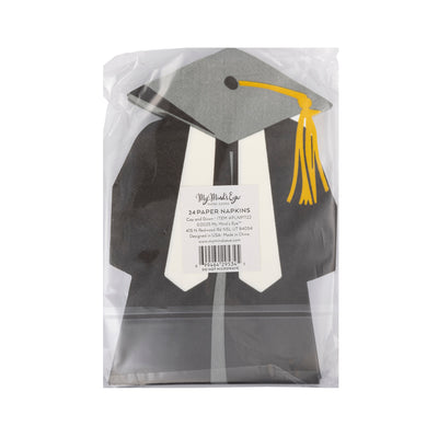 PLNP1122 - Cap and Gown Shaped Guest Napkin