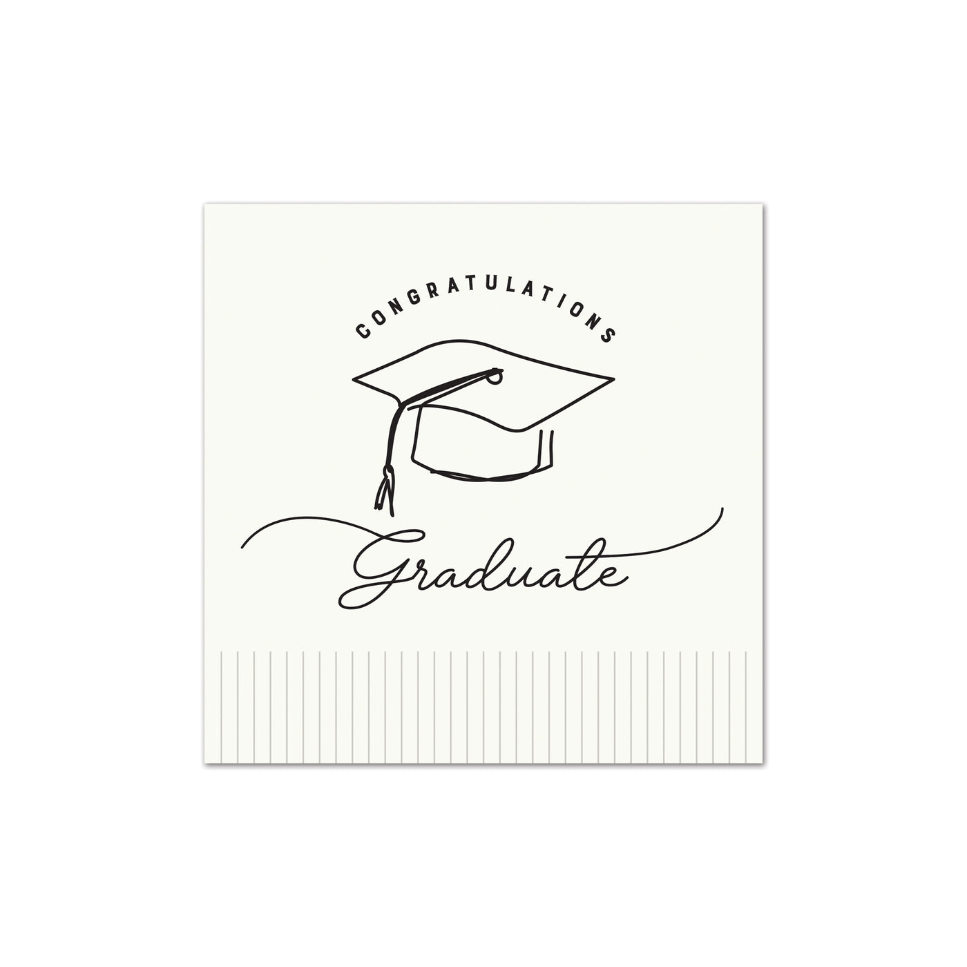 PLNP1123 - Graduate Sketch Fringe Cocktail Napkin