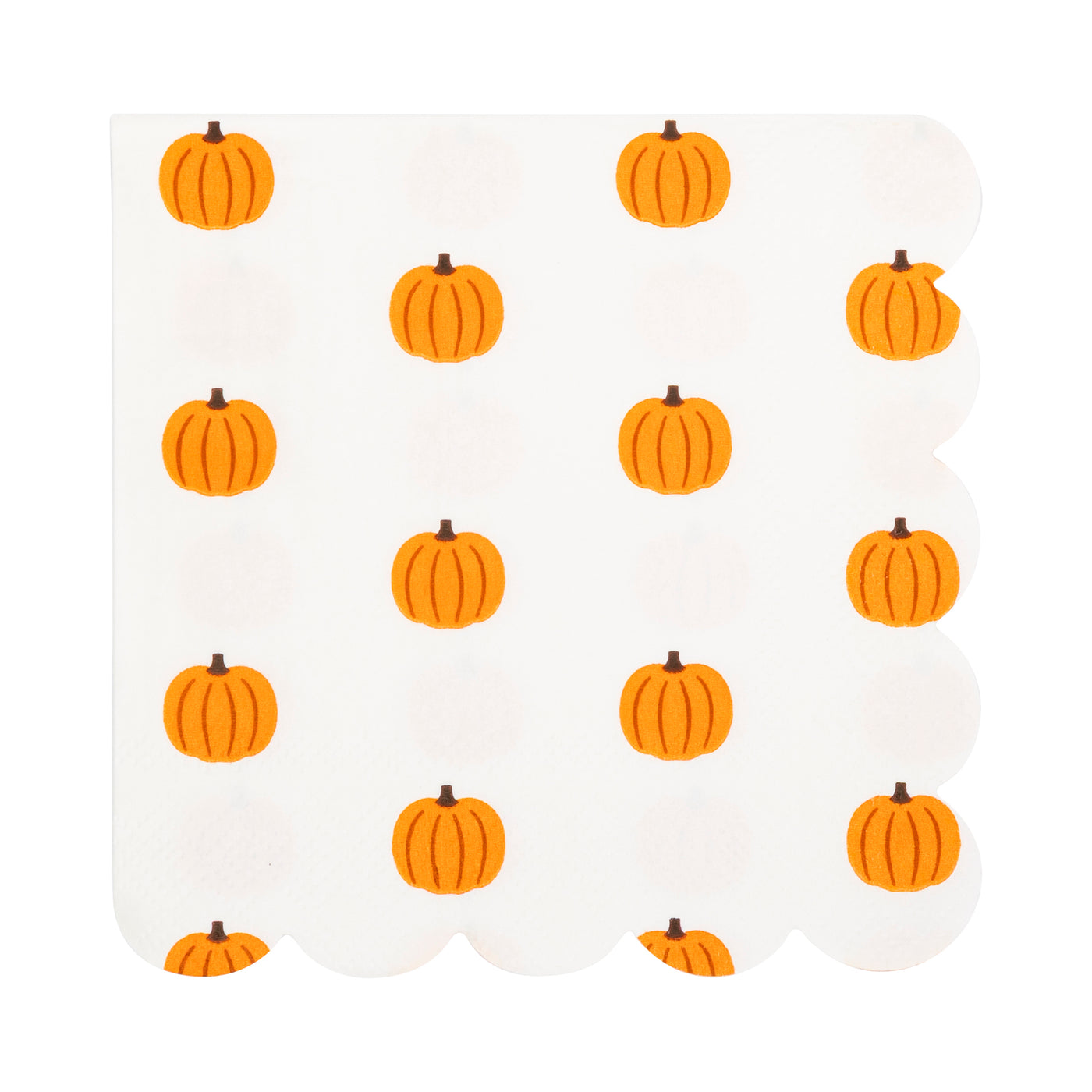 PLNP1314 - Pumpkin Scallop Cocktail Napkin