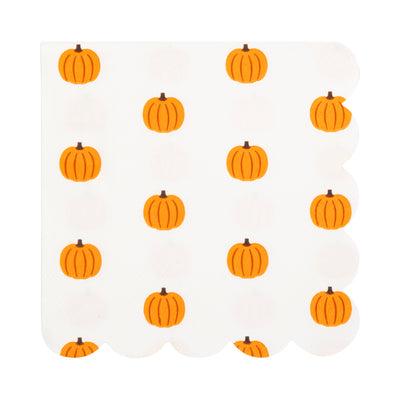 PLNP1314 - Pumpkin Scallop Cocktail Napkin