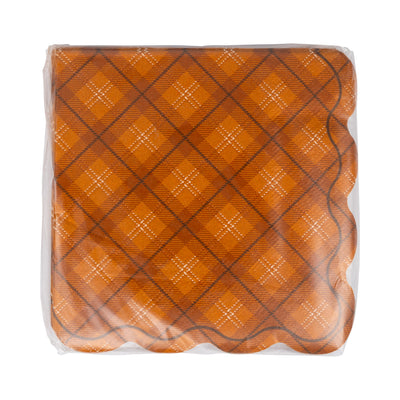 PLNP1380 - Dark Plaid Cocktail Napkin