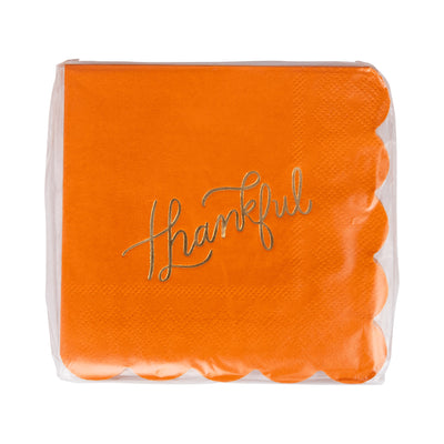 PLNP1399 - Foil Thankful Cocktail Napkin