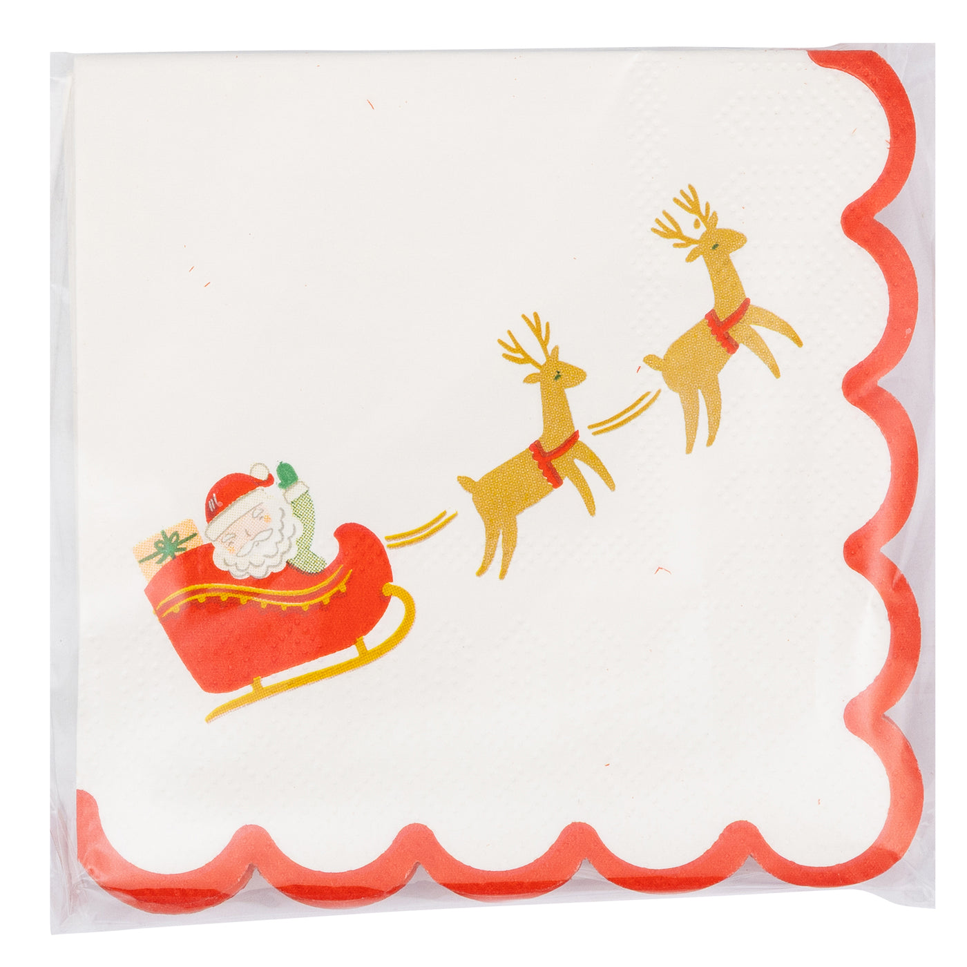PLNP1560 - Santa Sleigh Cocktail Napkin