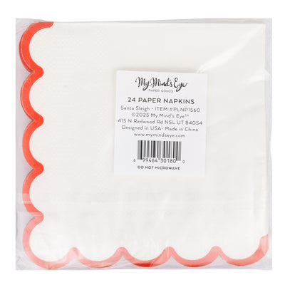 PLNP1560 - Santa Sleigh Cocktail Napkin