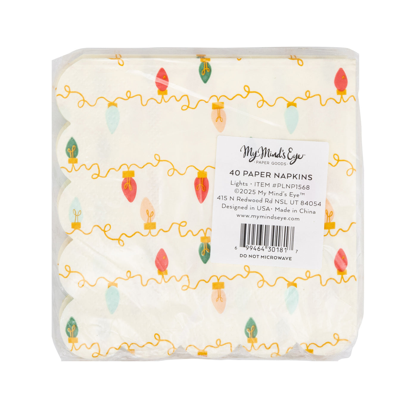 PLNP1568 - Christmas Lights Cocktail Napkin