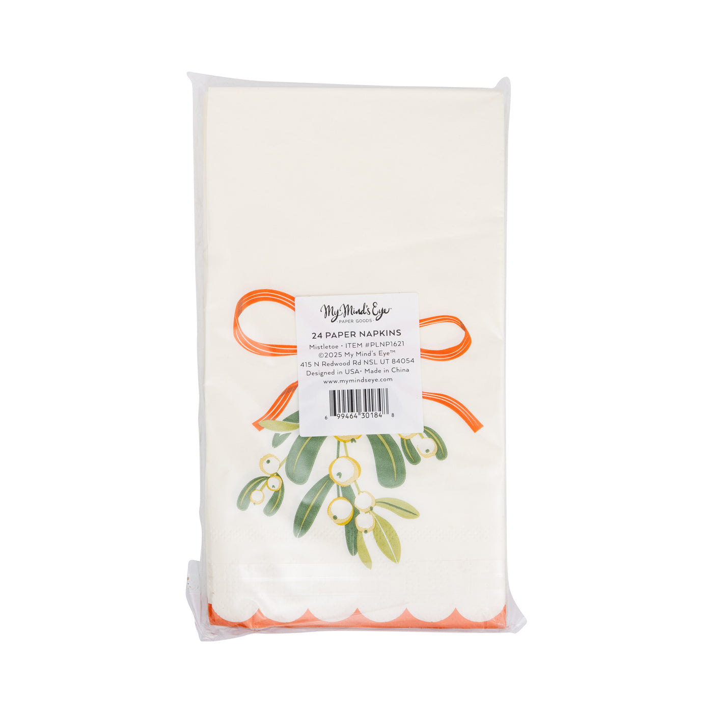 PLNP1621 - Mistletoe Guest Napkin