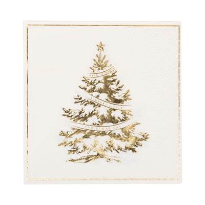 PLNP1629 - Foiled Christmas Tree Cocktail Napkin