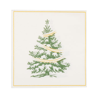 PLNP1629 - Foiled Christmas Tree Cocktail Napkin